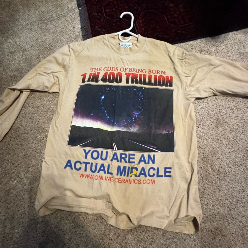 Online ceramics long sleeve t shirt. Size medium. Like new condition